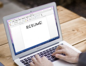 applicant writing a resume