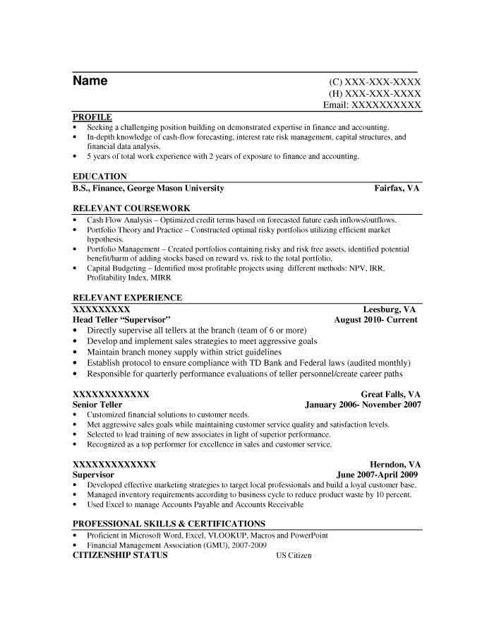 Analyst entry level resume