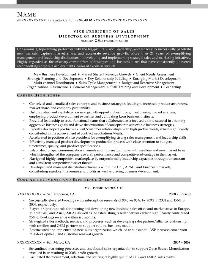 Exicutive resume