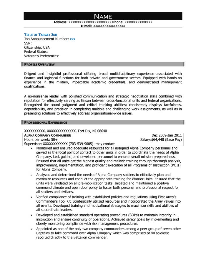 professional federal resume writer