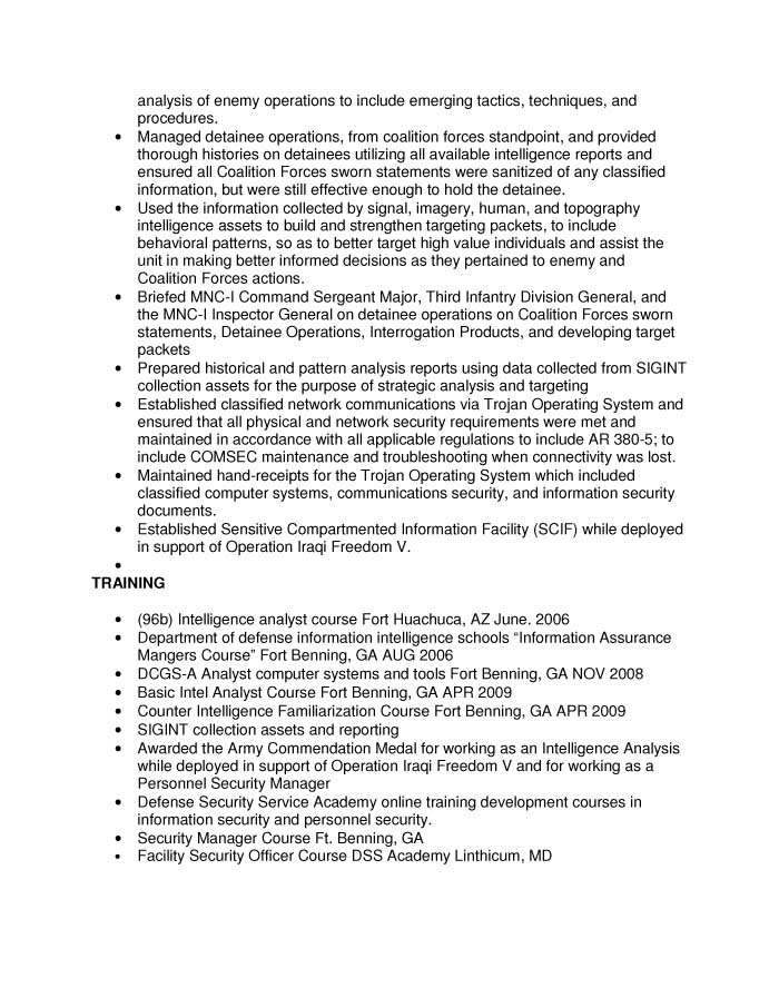 free federal resume sample from resume prime