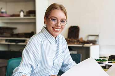 Beautiful Woman Smiling Confidently